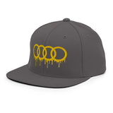 Yellow Dripping Rings Snapback Hat