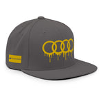 Yellow Dripping Rings Snapback Hat