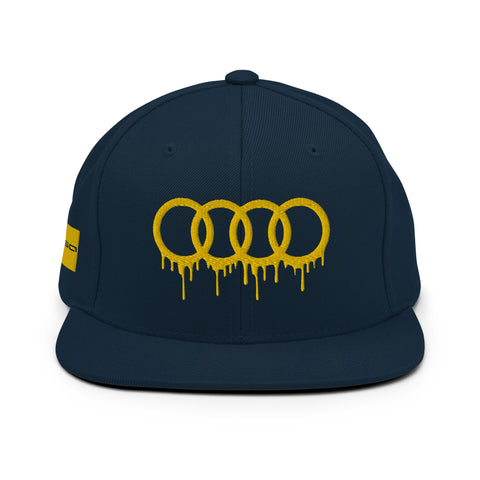 Yellow Dripping Rings Snapback Hat