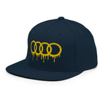 Yellow Dripping Rings Snapback Hat