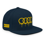 Yellow Dripping Rings Snapback Hat