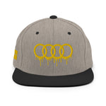 Yellow Dripping Rings Snapback Hat