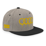 Yellow Dripping Rings Snapback Hat