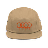 Orange Dripping Rings Five Panel Cap