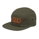 Orange Dripping Rings Five Panel Cap