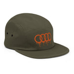 Orange Dripping Rings Five Panel Cap