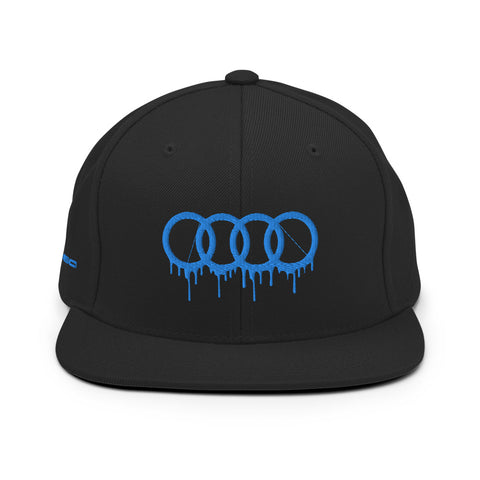 Blue Dripping Rings Snapback Hat