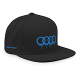 Blue Dripping Rings Snapback Hat