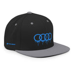 Blue Dripping Rings Snapback Hat