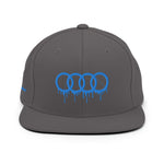 Blue Dripping Rings Snapback Hat