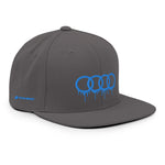 Blue Dripping Rings Snapback Hat