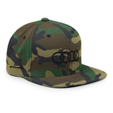 Camo Black Dripping Rings Snapback Hat