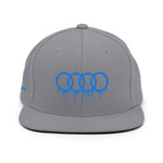 Blue Dripping Rings Snapback Hat