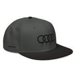 Black Dripping Rings Snapback Hat