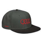 Red Dripping Rings Snapback Hat