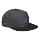 Purple Dripping Rings Snapback Hat