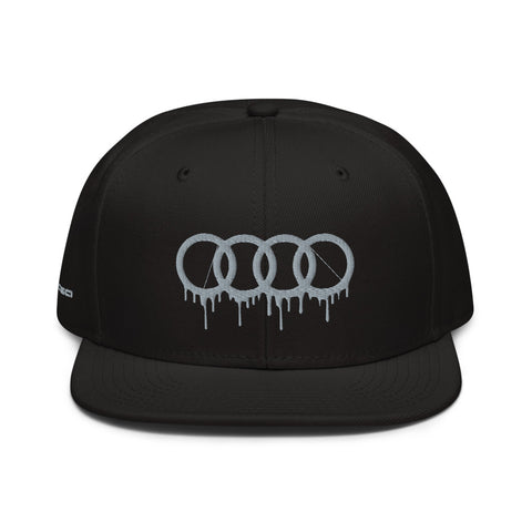 Gray Dripping Rings Snapback Hat