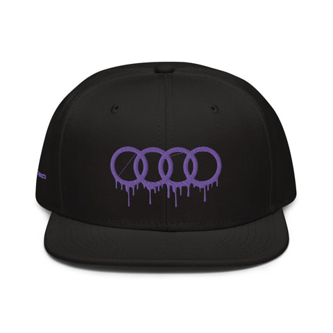 Purple Dripping Rings Snapback Hat