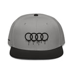 Black Dripping Rings Snapback Hat