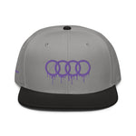 Purple Dripping Rings Snapback Hat