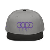 Purple Dripping Rings Snapback Hat