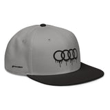 Black Dripping Rings Snapback Hat