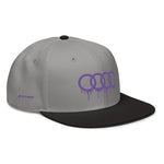 Purple Dripping Rings Snapback Hat