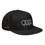 Gray Dripping Rings Snapback Hat