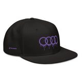 Purple Dripping Rings Snapback Hat