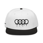 Black Dripping Rings Snapback Hat