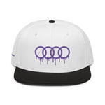 Purple Dripping Rings Snapback Hat