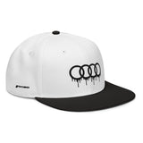 Black Dripping Rings Snapback Hat