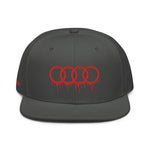 Red Dripping Rings Snapback Hat