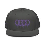 Purple Dripping Rings Snapback Hat