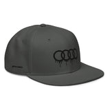 Black Dripping Rings Snapback Hat