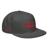 Red Dripping Rings Snapback Hat