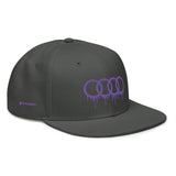 Purple Dripping Rings Snapback Hat