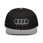 Gray Dripping Rings Snapback Hat