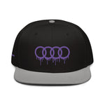 Purple Dripping Rings Snapback Hat