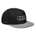 Gray Dripping Rings Snapback Hat