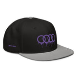 Purple Dripping Rings Snapback Hat