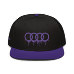 Purple Dripping Rings Snapback Hat