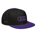 Purple Dripping Rings Snapback Hat