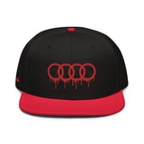 Red Dripping Rings Snapback Hat