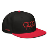 Red Dripping Rings Snapback Hat