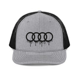 Black Dripping Rings Trucker Cap