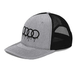 Black Dripping Rings Trucker Cap