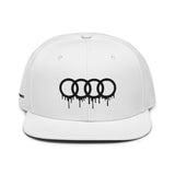 Black Dripping Rings Snapback Hat