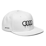 Black Dripping Rings Snapback Hat