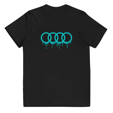 Teal Dripping Rings Youth t-shirt